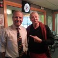 Joe with Peter Levy at BBC Radio Humberside 14 Dec 2012